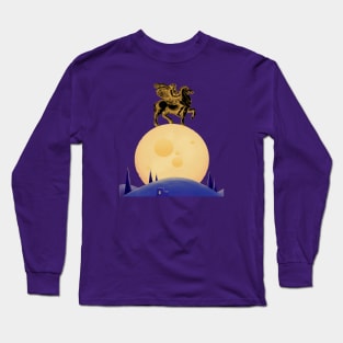 Horse riding on d moon Long Sleeve T-Shirt